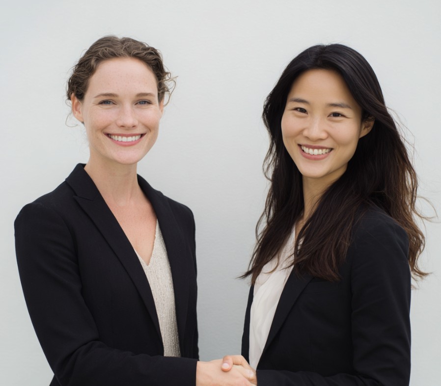 business deal handshake asian
